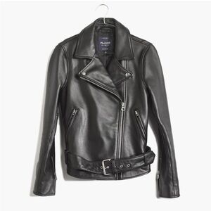 Madewell Ultimate Leather Motorcycle Jacket in M